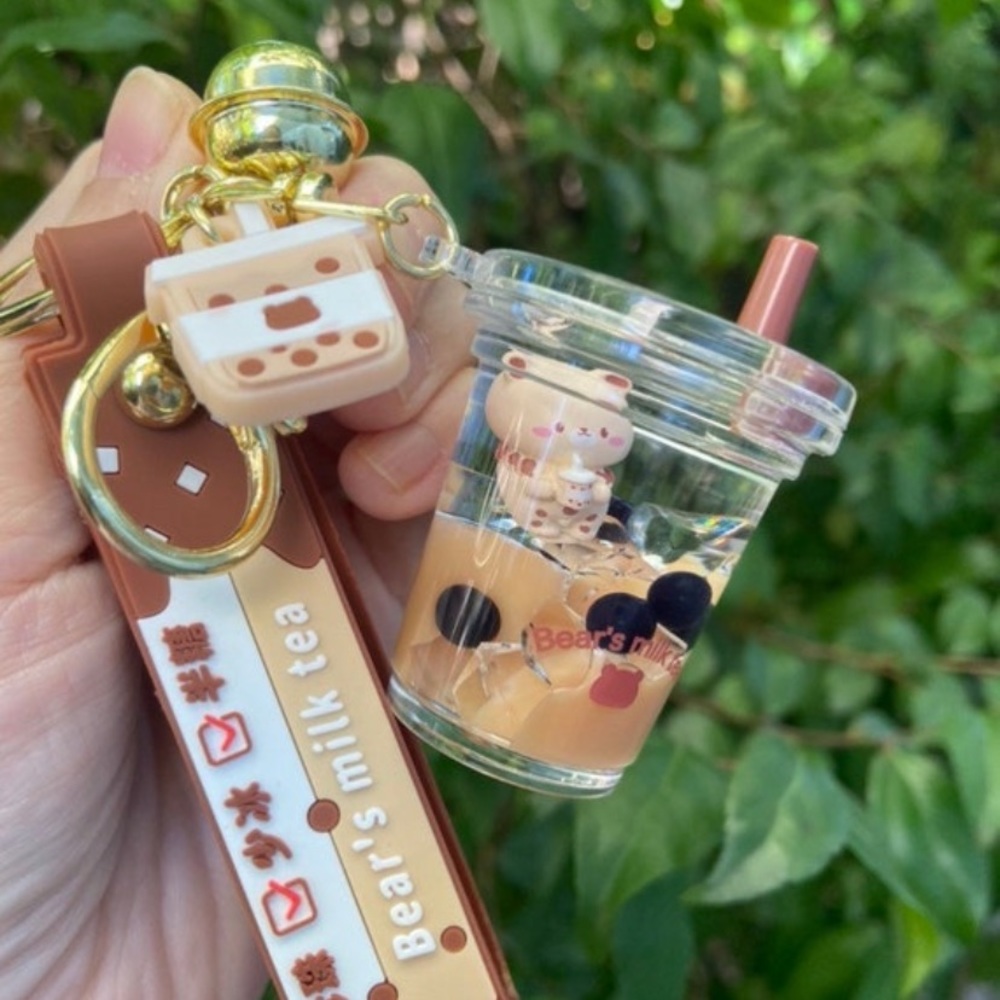 Liquid Bear Boba Keychain